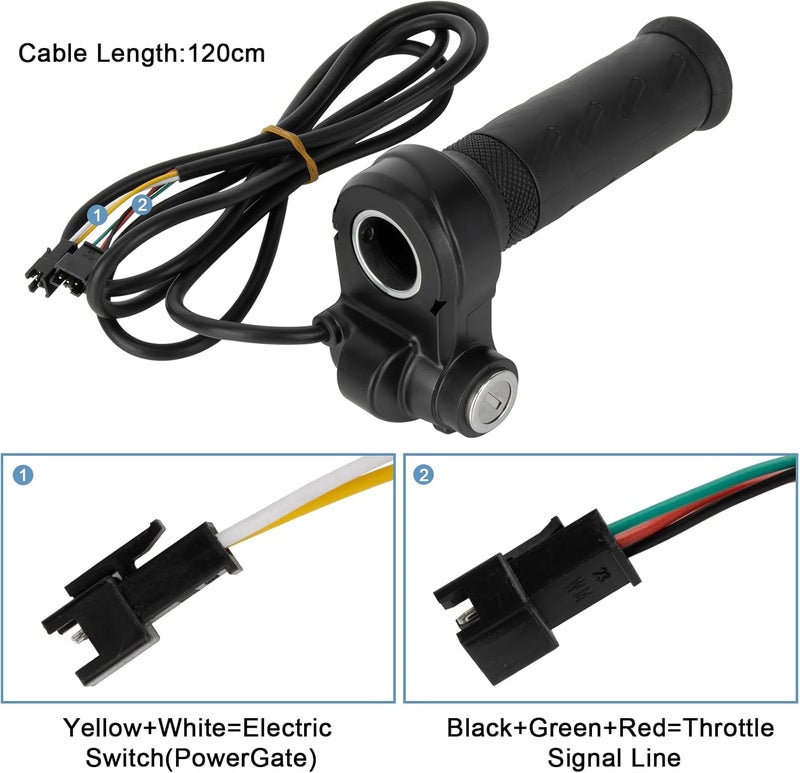 psler دراجة كهربائية كاملة مع دواسة لريدستار Q20 - دواسة كاملة بزاوية 22 مم 3 دبابيس، دواسة دراجة كهربائية عالمية مع مفتاح - Image 4